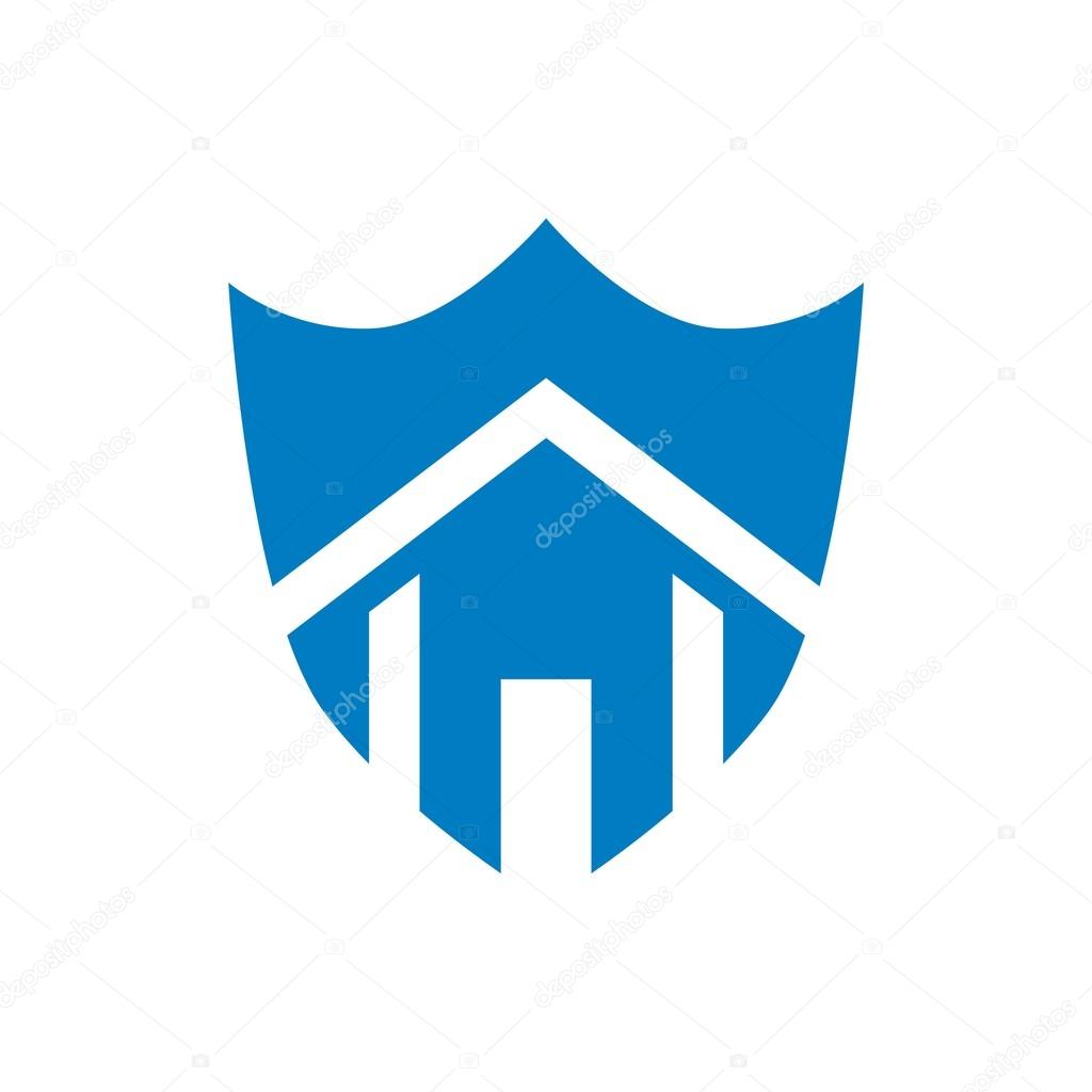 Abstract symbol security logo shield padlock protection lock illustration vector