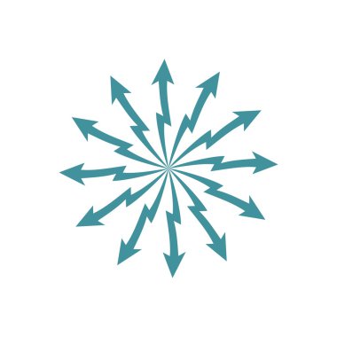 İş grafiği ok yıldız ilerleme simge vektör