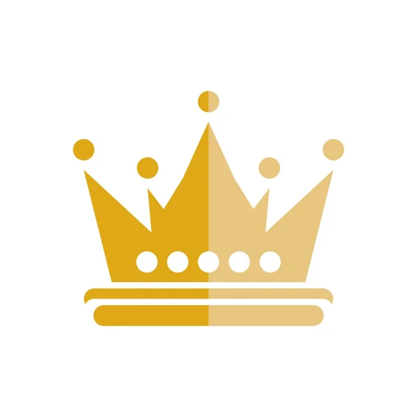 Design logo couronne gemmes or majestueux royaume design — Image vectorielle