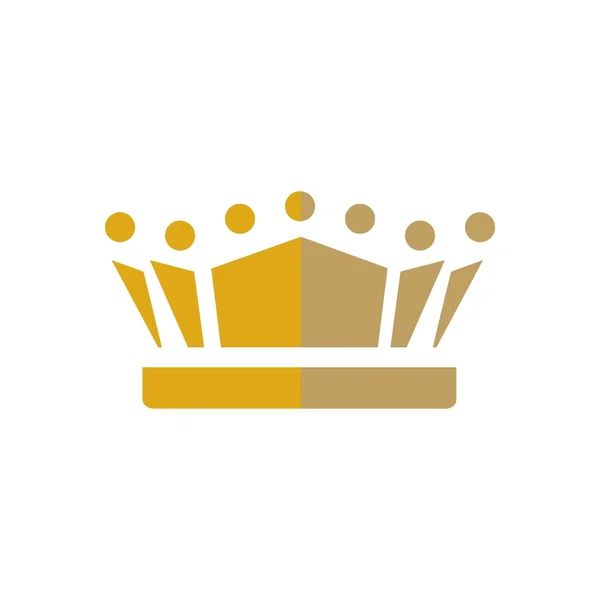 Design logo couronne gemmes or majestueux royaume design — Image vectorielle