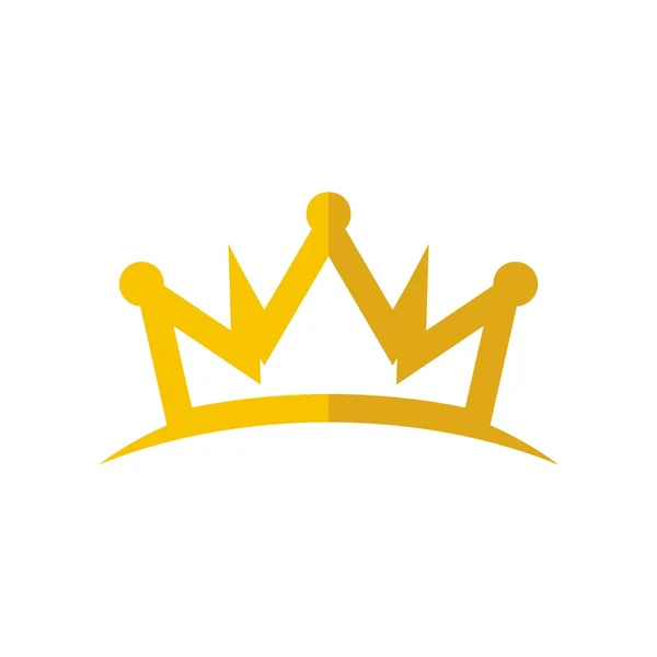 Design logotipo coroa pedras preciosas de ouro majestoso design reino —  Vetores de Stock