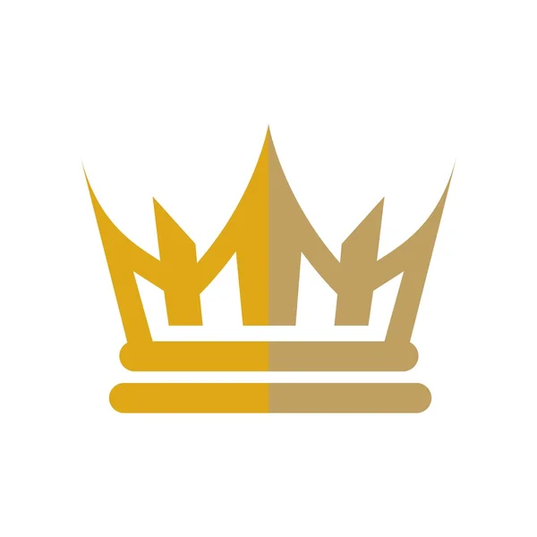 Design logo couronne gemmes or majestueux royaume design — Image vectorielle