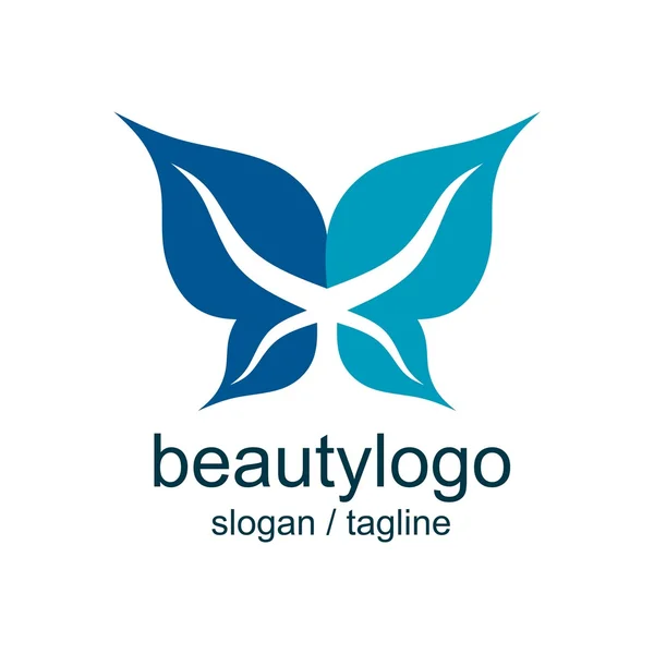 Belleza spa icono mariposa símbolo diseño — Vector de stock