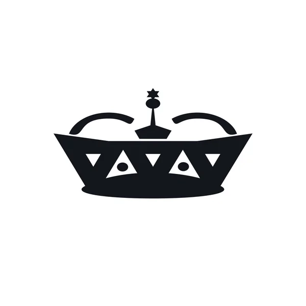 Diseño logo corona coronal majestuoso reino diseño — Vector de stock