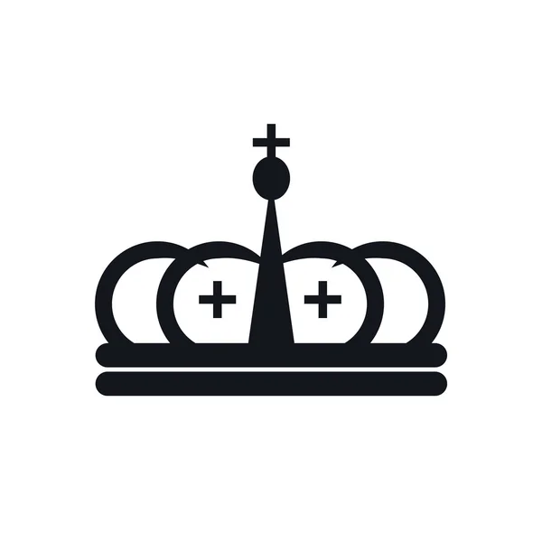 Diseño logo corona coronal majestuoso reino diseño — Archivo Imágenes Vectoriales