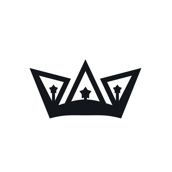 Projeto logotipo coroa coronal majestoso reino design — Vetor de Stock