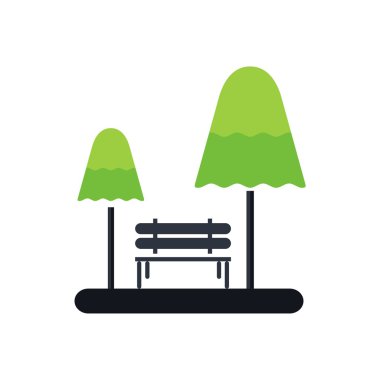 Park orman sembol simge logo doğal vektör