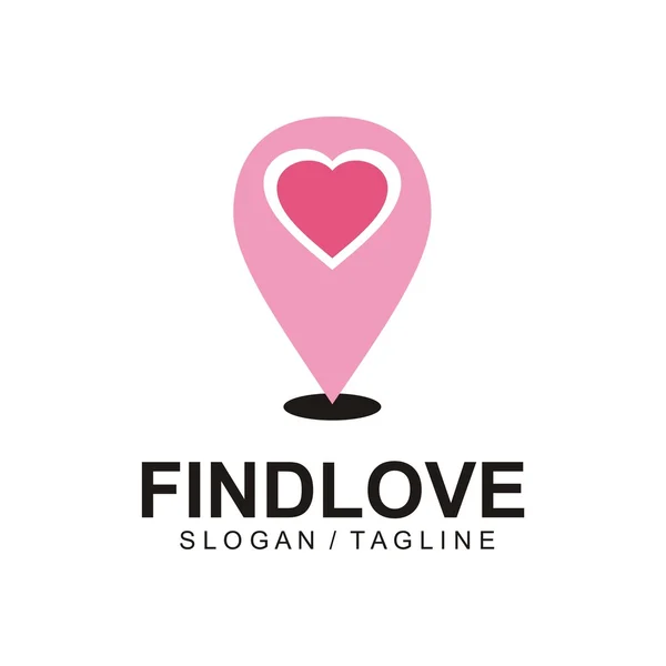 Logotipo encontrar amor icono símbolo — Archivo Imágenes Vectoriales