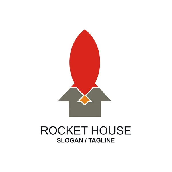 Logo szablon symbol rakieta statek kosmiczny ikona projekt wektor — Wektor stockowy