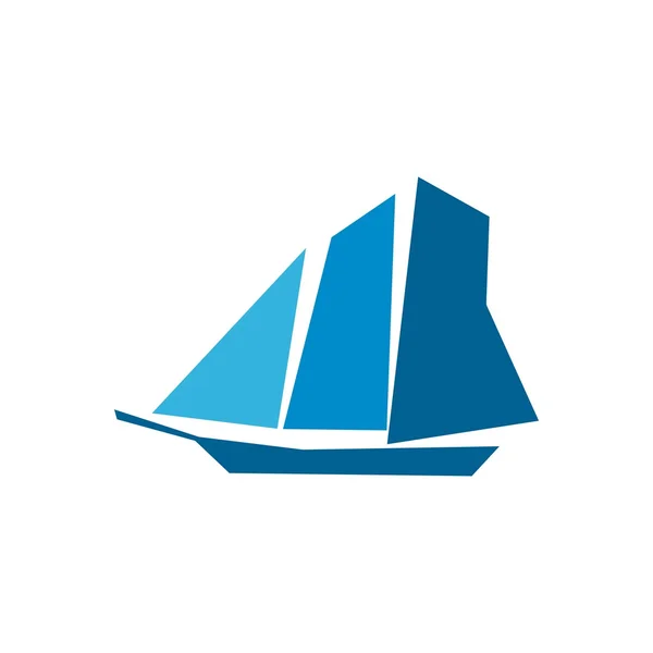Symbool logo jacht pictogram vervoer tools zeilboot nautische — Stockvector