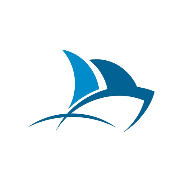 Symbol-logotypen yacht ikonen transport verktyg segelbåt nautiska — Stock vektor