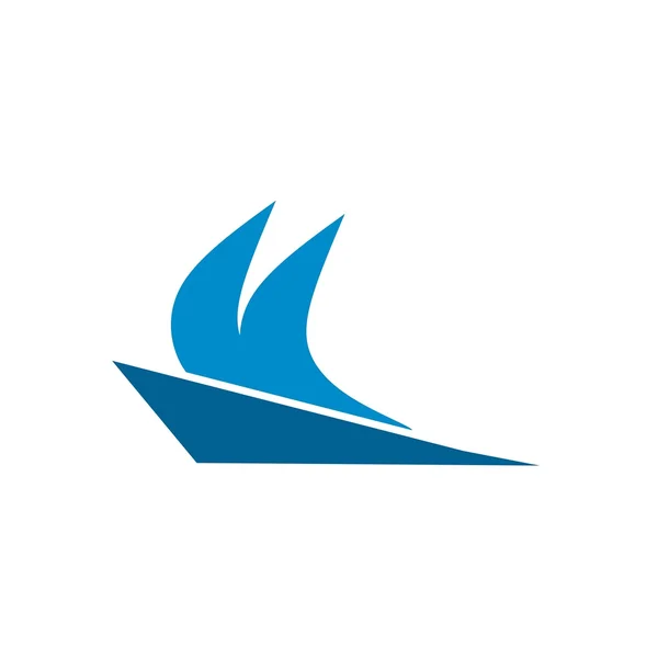 Symbol Logo Yacht Symbol Transport Werkzeuge Segelboot nautisch — Stockvektor