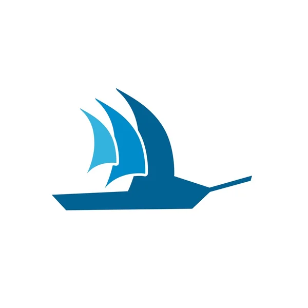 Symbol Logo Yacht Symbol Transport Werkzeuge Segelboot nautisch — Stockvektor