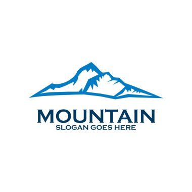 Logo dağ sembolü yatay simge tasarlamak vektör