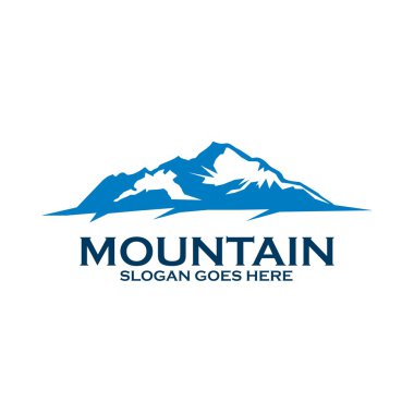 Logo dağ sembolü yatay simge tasarlamak vektör