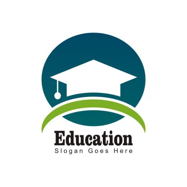 Eğitim logo sembol mezuniyet simge vektör çalışma 