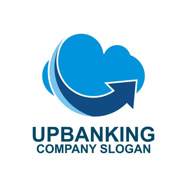 Mali iş simge bankacılık logo tasarımı — Stok Vektör