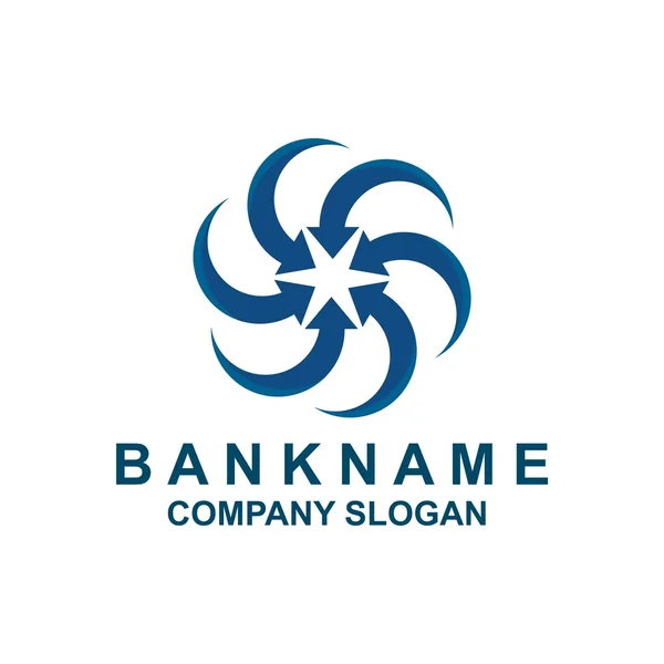 Logo ontwerp bancaire financiële sector pictogram — Stockvector