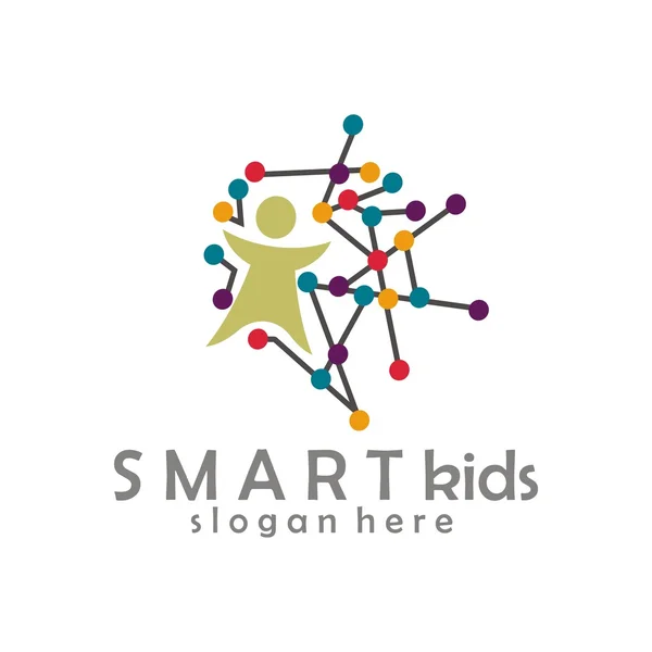 Akıllı çocuklar eğitim sembolü tasarım öğrenci bağlantı