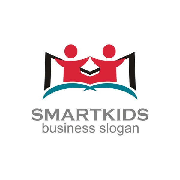 Smart kids Logo symbol education icon vector — Stock Vector