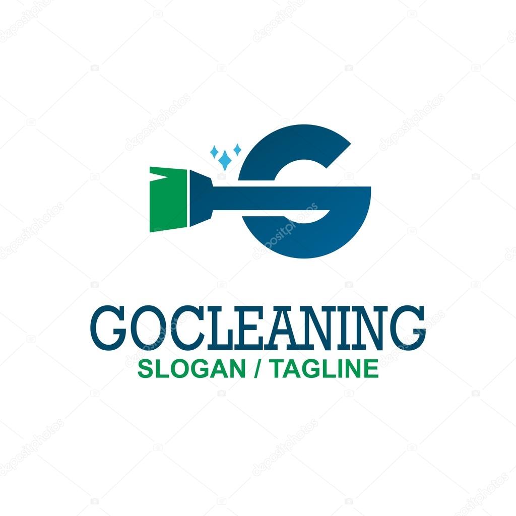 Abstract logo design cleaning tools symbol vector