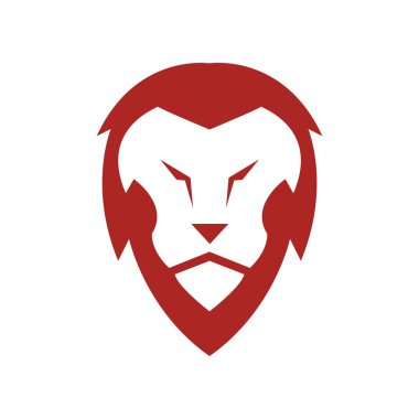 Logo hayvan simge vektör Aslan Kral