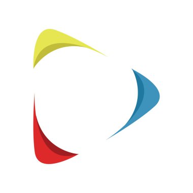 Multimedya ve video logo eğlence simge vektör