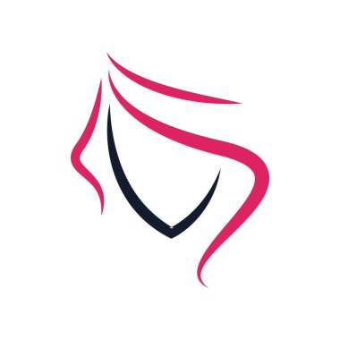 Logo güzellik ve spa yüz kadın