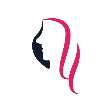 Logo güzellik ve spa yüz kadın