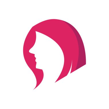 Logo güzellik ve spa yüz kadın