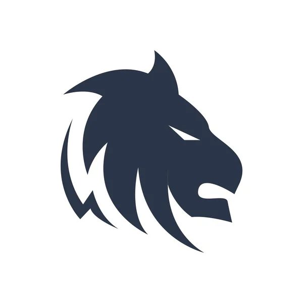 Lion roi logo animal symbole vecteur — Image vectorielle