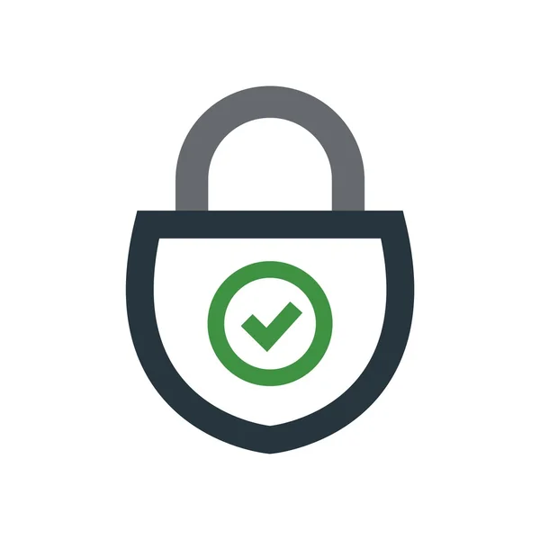 Icon Security Lock Symbol Vector — Stock Vector