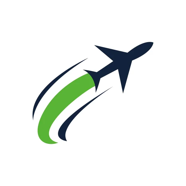 Вектор символа полета самолета с логотипом призвания — стоковый вектор