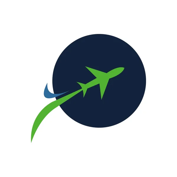 Kallelse logotyp flygplan reser symbol vector — Stock vektor
