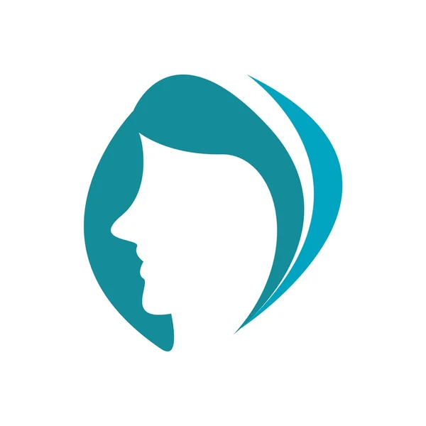 Logo krásy a lázeňské tvář žena — Stockový vektor