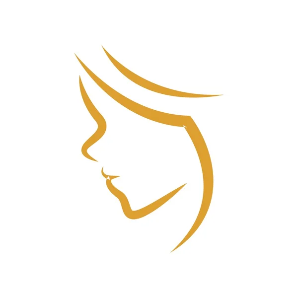Логотип Краса і спа Обличчя жінка — стоковий вектор