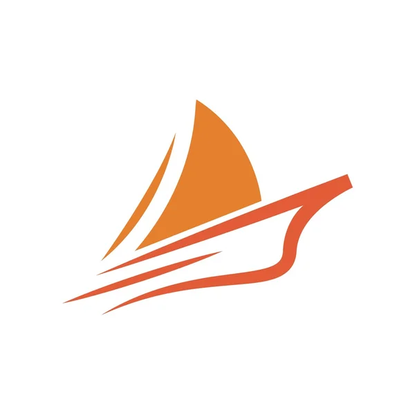 Logo Yacht transport segelbåt — Stock vektor