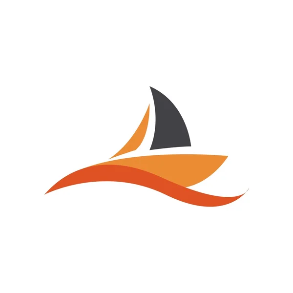 Logo Yacht Transport Segelboot — Stockvektor