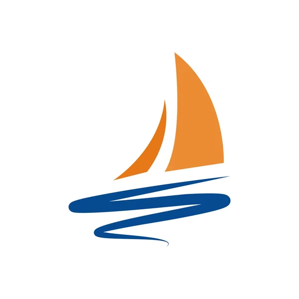 Logo jacht transport zeilboot — Stockvector