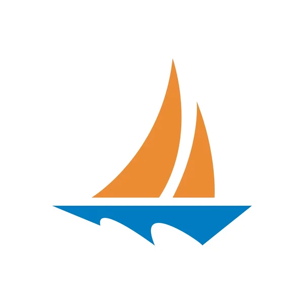 Logo jacht transport zeilboot — Stockvector