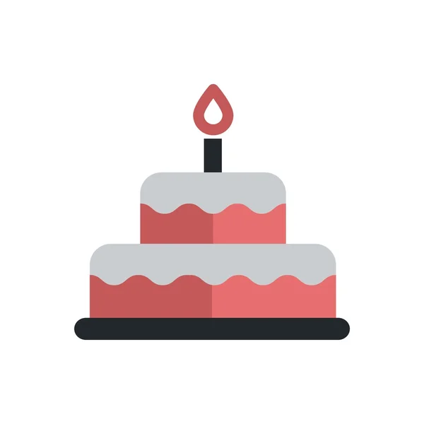 Torta de cumpleaños Logo vector símbolo — Archivo Imágenes Vectoriales