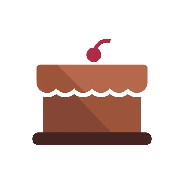 Bolo de aniversário Logo símbolo vetor — Vetor de Stock