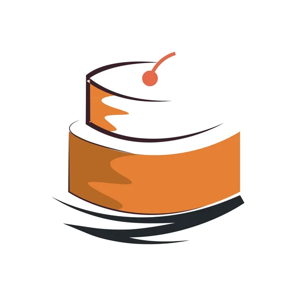 Doğum günü pastası Logo simge vektör — Stok Vektör