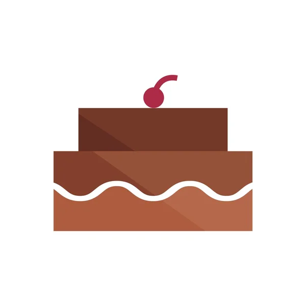 Bolo de aniversário Logo símbolo vetor —  Vetores de Stock