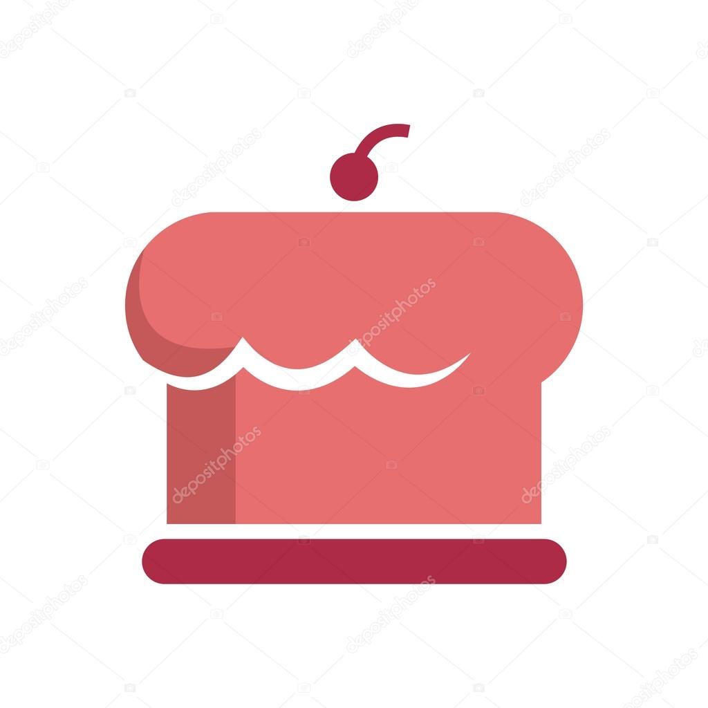 Design logo bakery celebration brithdays cake icon vector symbol