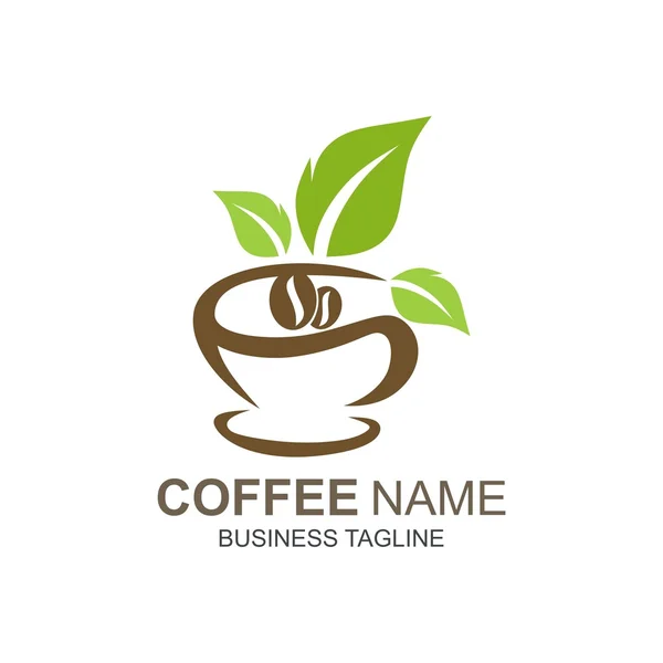 Coffe tea logo symbol vector — Stock Vector