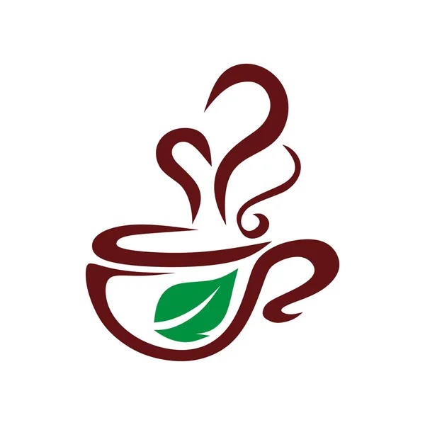 Kaffee Tee Logo Symbol Vektor — Stockvektor