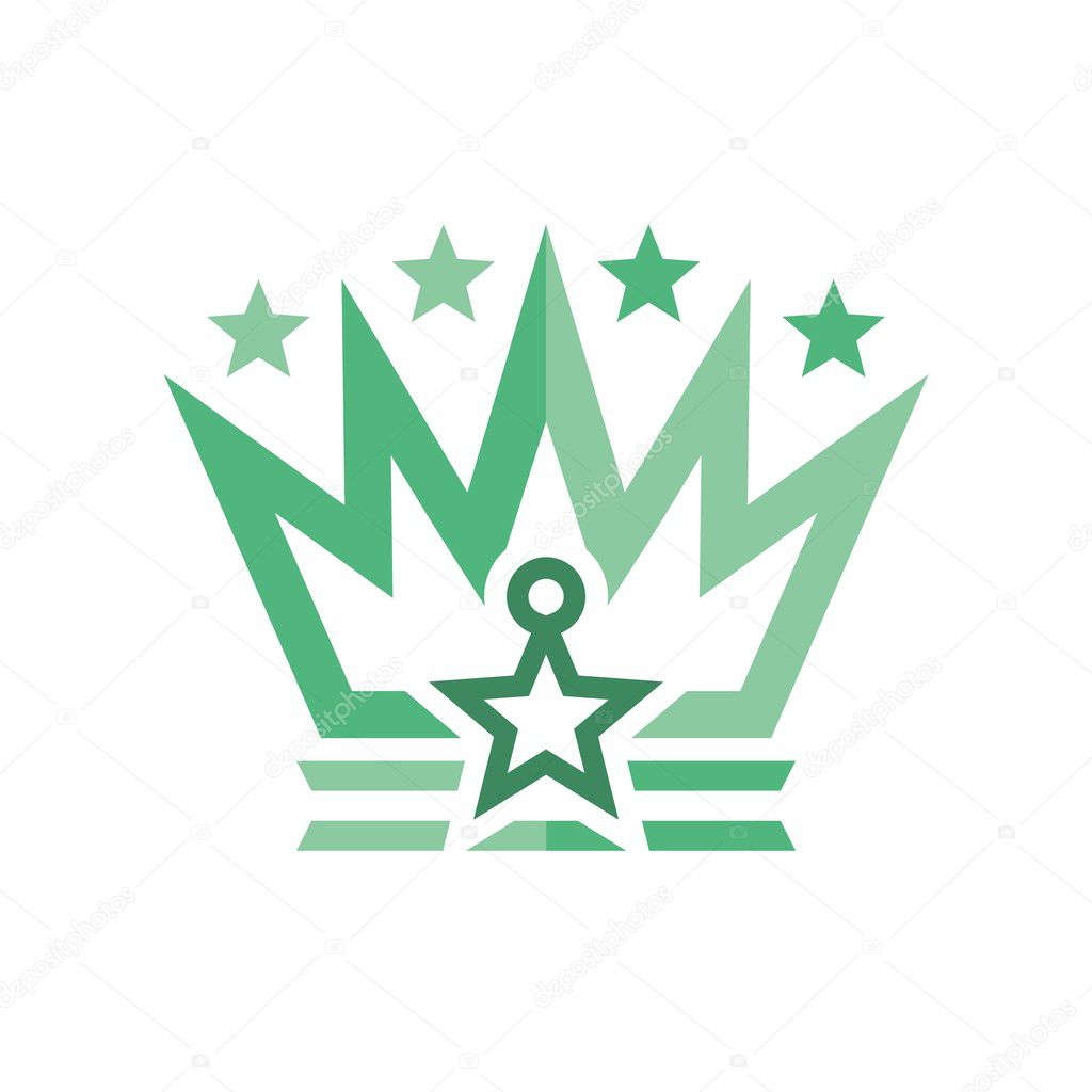 Logo design symbol crown jewelry majestic princes kingdom design vector