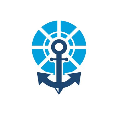 Çapa denizci logo tasarlamak vektör