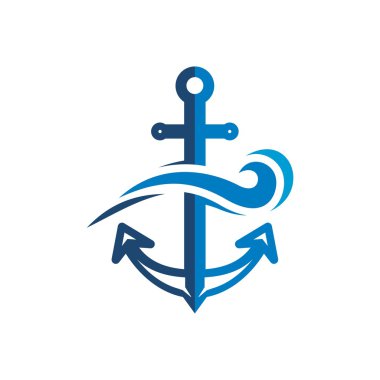Çapa denizci logo tasarlamak vektör